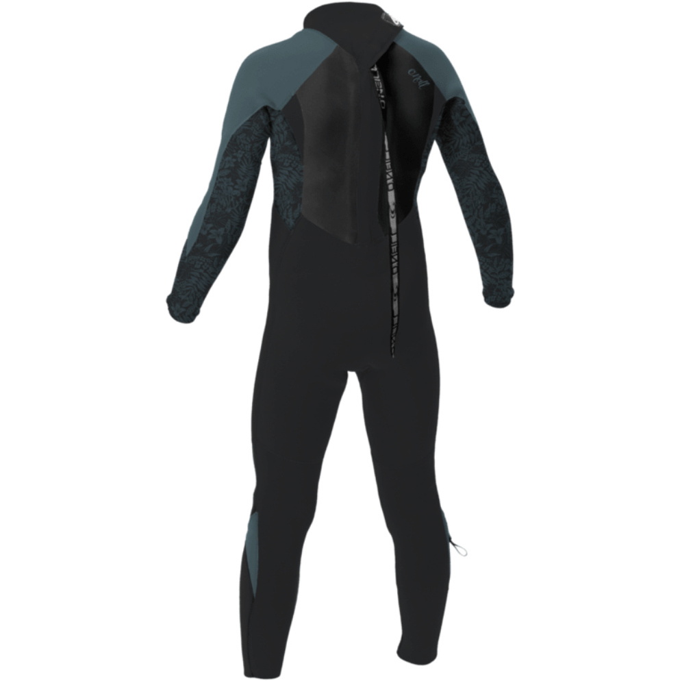 2026 O'Neill Junior Epic 4/3mm Back Zip Wetsuit 4216BG - Tempered Steel / Shaded Island Sky / Shade